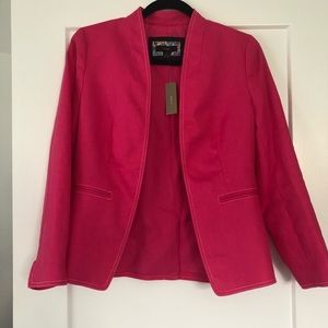 Jcrew pink linen blazer